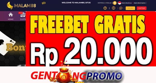 MALAM88 Freebet Gratis Tanpa Deposit Rp 20.000